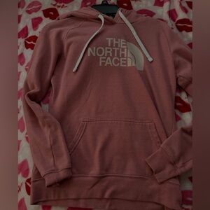 The North Face Dusty Pink Pullover Hoodie with White Logo